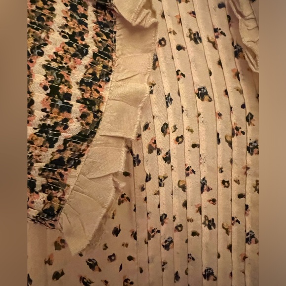 Free People Cream Maxi Dress with Olive Border Print - Picture 8 of 9